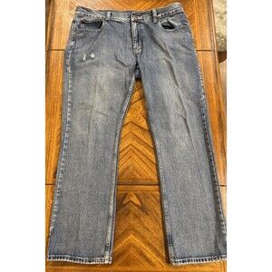 Men’s Flypaper Brand Jeans Faded Distressed 38 x 32 Straight GUC
